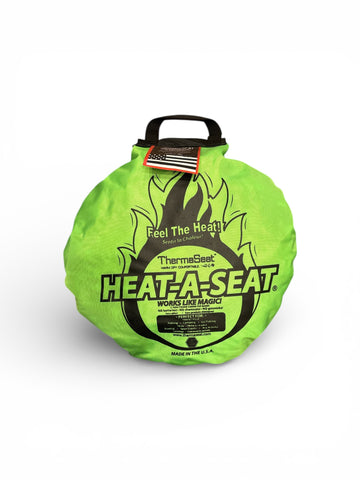 タフなアウトドア用クッション　Heat-A-Seat（ヒートアシート）【アメリカ製】　ブラック／ネオグリーン
